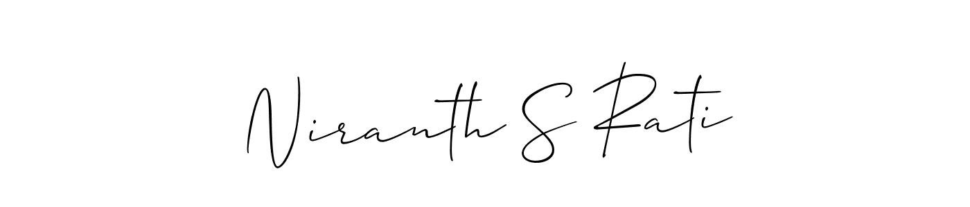 You should practise on your own different ways (Allison_Script) to write your name (Niranth S Rati) in signature. don't let someone else do it for you. Niranth S Rati signature style 2 images and pictures png