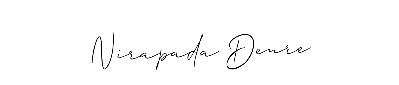 How to Draw Nirapada Denre signature style? Allison_Script is a latest design signature styles for name Nirapada Denre. Nirapada Denre signature style 2 images and pictures png