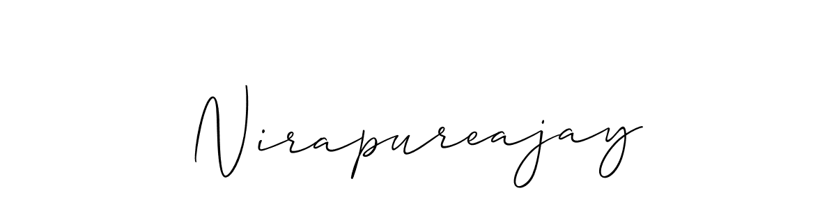 Use a signature maker to create a handwritten signature online. With this signature software, you can design (Allison_Script) your own signature for name Nirapureajay. Nirapureajay signature style 2 images and pictures png