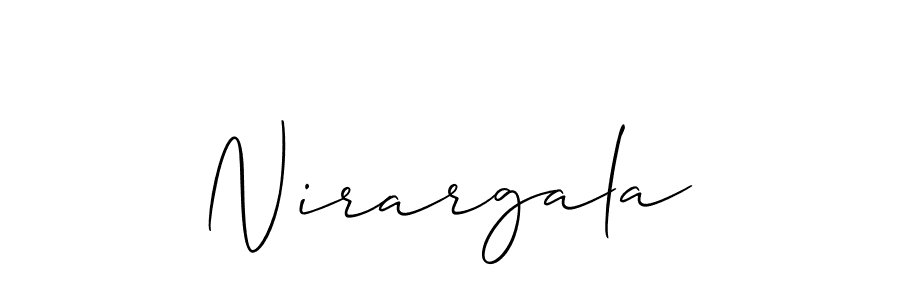 Allison_Script is a professional signature style that is perfect for those who want to add a touch of class to their signature. It is also a great choice for those who want to make their signature more unique. Get Nirargala name to fancy signature for free. Nirargala signature style 2 images and pictures png