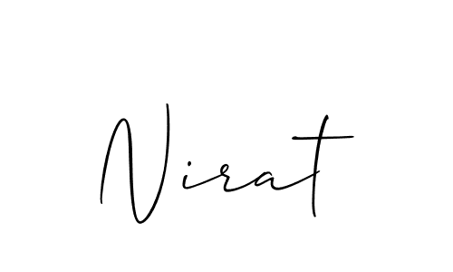 Also You can easily find your signature by using the search form. We will create Nirat name handwritten signature images for you free of cost using Allison_Script sign style. Nirat signature style 2 images and pictures png