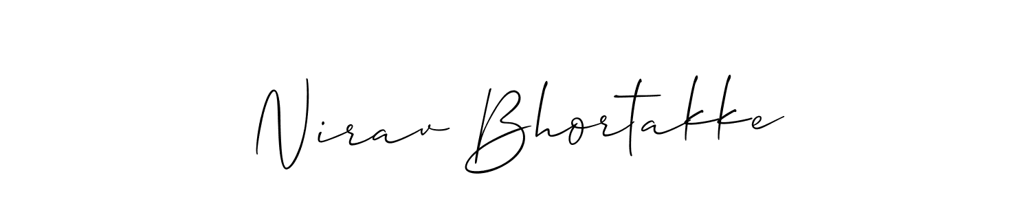 Also we have Nirav Bhortakke name is the best signature style. Create professional handwritten signature collection using Allison_Script autograph style. Nirav Bhortakke signature style 2 images and pictures png