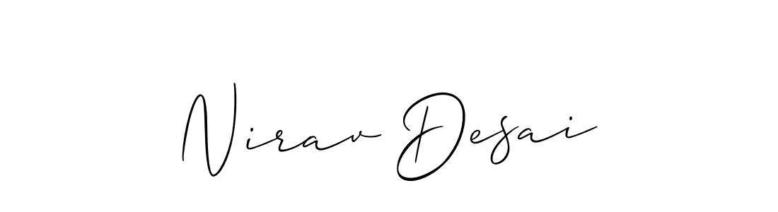 This is the best signature style for the Nirav Desai name. Also you like these signature font (Allison_Script). Mix name signature. Nirav Desai signature style 2 images and pictures png