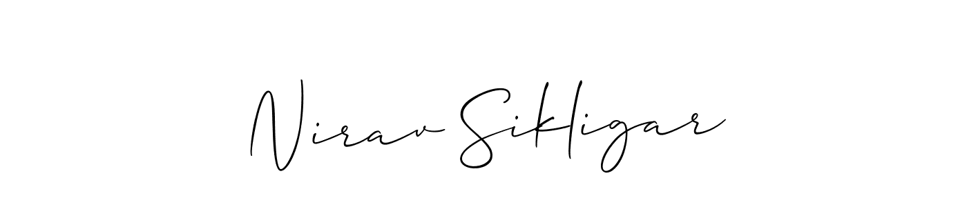 This is the best signature style for the Nirav Sikligar name. Also you like these signature font (Allison_Script). Mix name signature. Nirav Sikligar signature style 2 images and pictures png