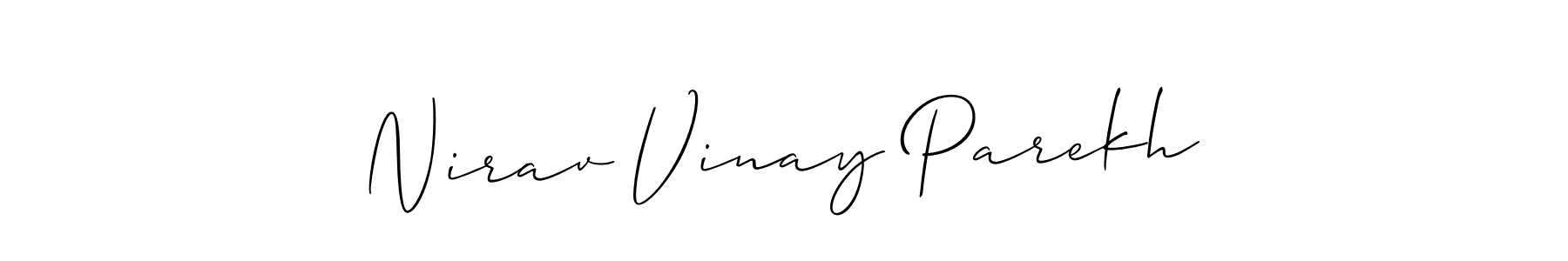 This is the best signature style for the Nirav Vinay Parekh name. Also you like these signature font (Allison_Script). Mix name signature. Nirav Vinay Parekh signature style 2 images and pictures png