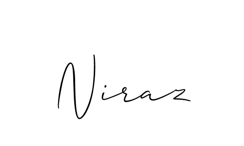 Design your own signature with our free online signature maker. With this signature software, you can create a handwritten (Allison_Script) signature for name Niraz. Niraz signature style 2 images and pictures png