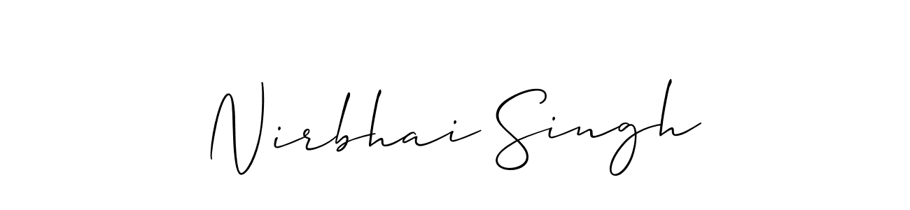 Allison_Script is a professional signature style that is perfect for those who want to add a touch of class to their signature. It is also a great choice for those who want to make their signature more unique. Get Nirbhai Singh name to fancy signature for free. Nirbhai Singh signature style 2 images and pictures png