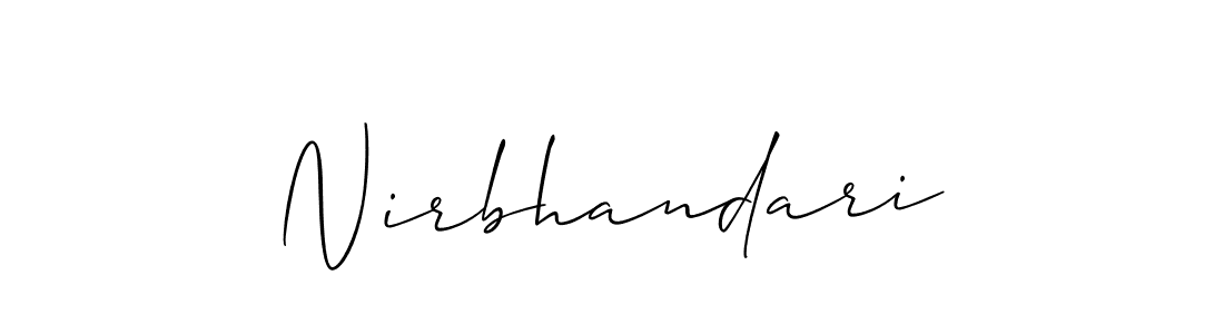 You should practise on your own different ways (Allison_Script) to write your name (Nirbhandari) in signature. don't let someone else do it for you. Nirbhandari signature style 2 images and pictures png