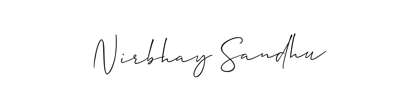 Similarly Allison_Script is the best handwritten signature design. Signature creator online .You can use it as an online autograph creator for name Nirbhay Sandhu. Nirbhay Sandhu signature style 2 images and pictures png