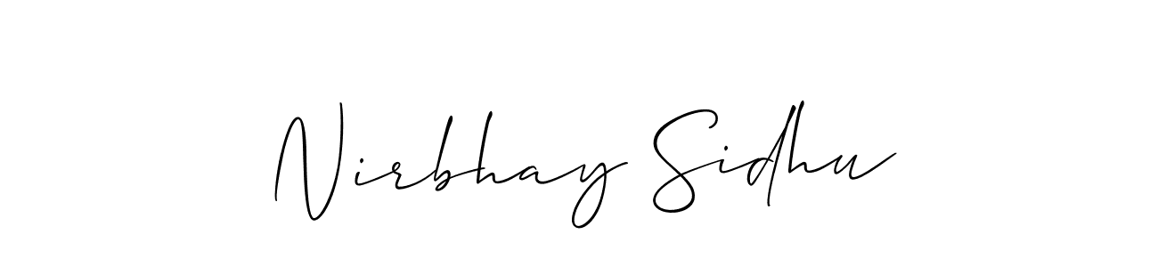 Similarly Allison_Script is the best handwritten signature design. Signature creator online .You can use it as an online autograph creator for name Nirbhay Sidhu. Nirbhay Sidhu signature style 2 images and pictures png