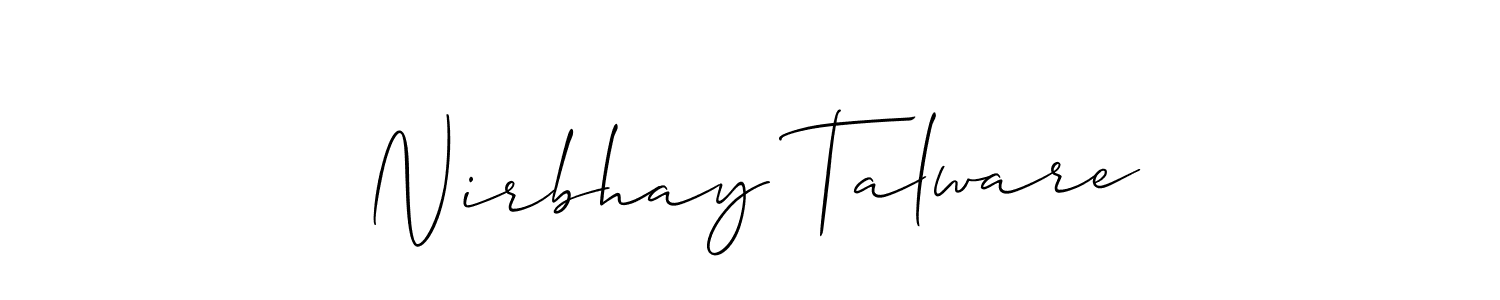 Check out images of Autograph of Nirbhay Talware name. Actor Nirbhay Talware Signature Style. Allison_Script is a professional sign style online. Nirbhay Talware signature style 2 images and pictures png