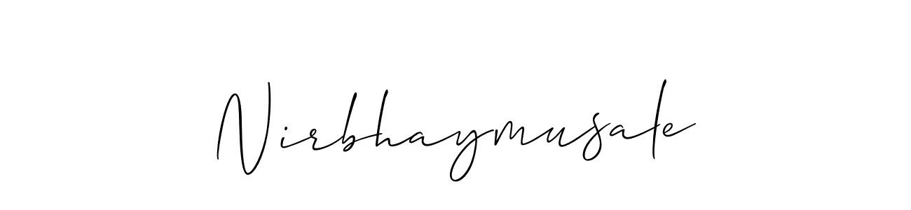 Use a signature maker to create a handwritten signature online. With this signature software, you can design (Allison_Script) your own signature for name Nirbhaymusale. Nirbhaymusale signature style 2 images and pictures png