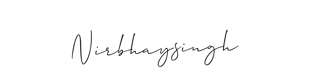 Make a beautiful signature design for name Nirbhaysingh. Use this online signature maker to create a handwritten signature for free. Nirbhaysingh signature style 2 images and pictures png