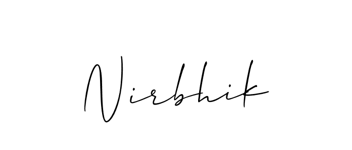 Here are the top 10 professional signature styles for the name Nirbhik. These are the best autograph styles you can use for your name. Nirbhik signature style 2 images and pictures png