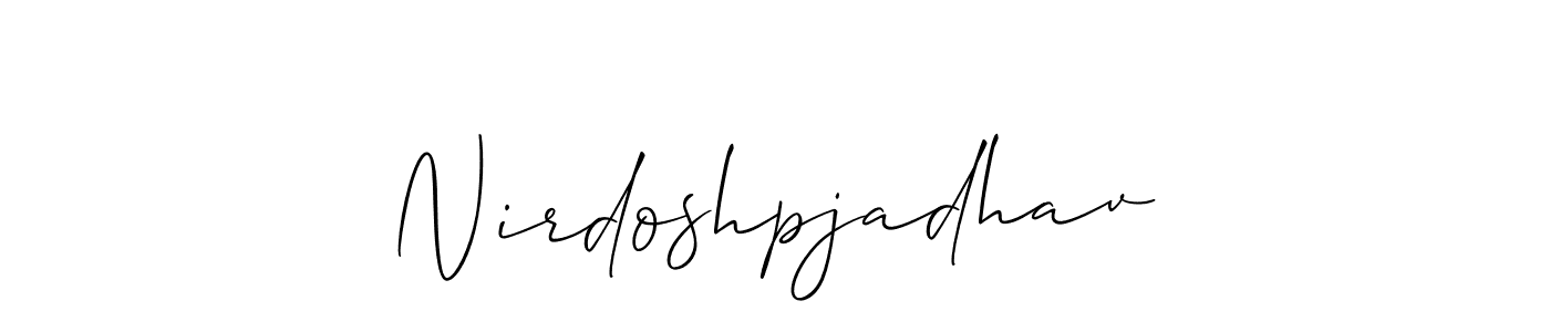 Nirdoshpjadhav stylish signature style. Best Handwritten Sign (Allison_Script) for my name. Handwritten Signature Collection Ideas for my name Nirdoshpjadhav. Nirdoshpjadhav signature style 2 images and pictures png