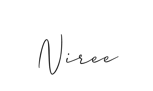 Similarly Allison_Script is the best handwritten signature design. Signature creator online .You can use it as an online autograph creator for name Niree. Niree signature style 2 images and pictures png