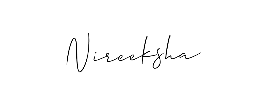 Nireeksha stylish signature style. Best Handwritten Sign (Allison_Script) for my name. Handwritten Signature Collection Ideas for my name Nireeksha. Nireeksha signature style 2 images and pictures png