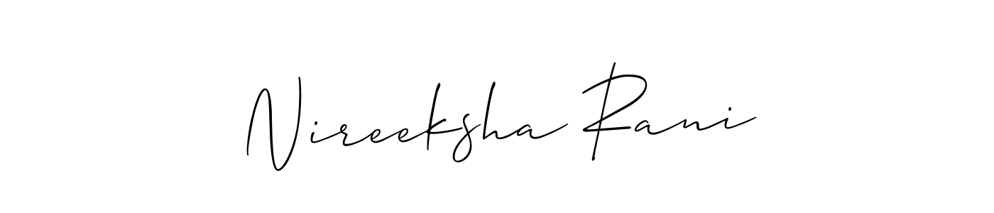 Once you've used our free online signature maker to create your best signature Allison_Script style, it's time to enjoy all of the benefits that Nireeksha Rani name signing documents. Nireeksha Rani signature style 2 images and pictures png