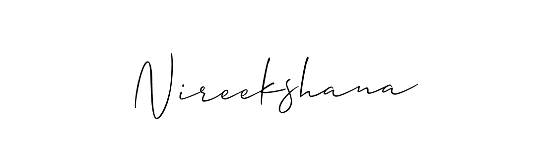 It looks lik you need a new signature style for name Nireekshana. Design unique handwritten (Allison_Script) signature with our free signature maker in just a few clicks. Nireekshana signature style 2 images and pictures png