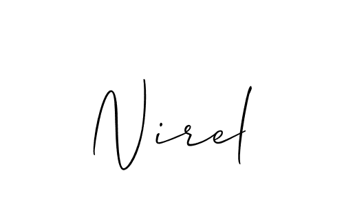 How to Draw Nirel signature style? Allison_Script is a latest design signature styles for name Nirel. Nirel signature style 2 images and pictures png