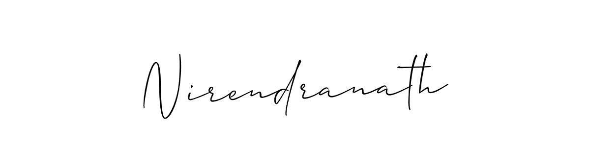 Design your own signature with our free online signature maker. With this signature software, you can create a handwritten (Allison_Script) signature for name Nirendranath. Nirendranath signature style 2 images and pictures png