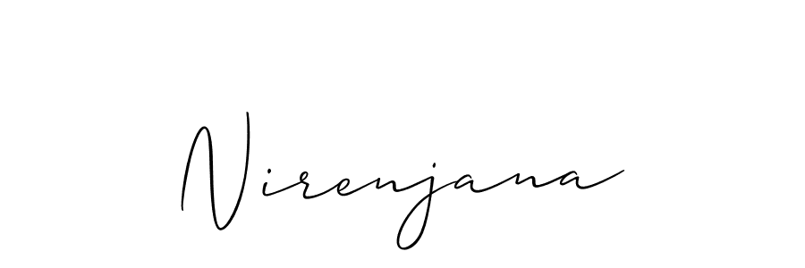 Make a beautiful signature design for name Nirenjana. With this signature (Allison_Script) style, you can create a handwritten signature for free. Nirenjana signature style 2 images and pictures png