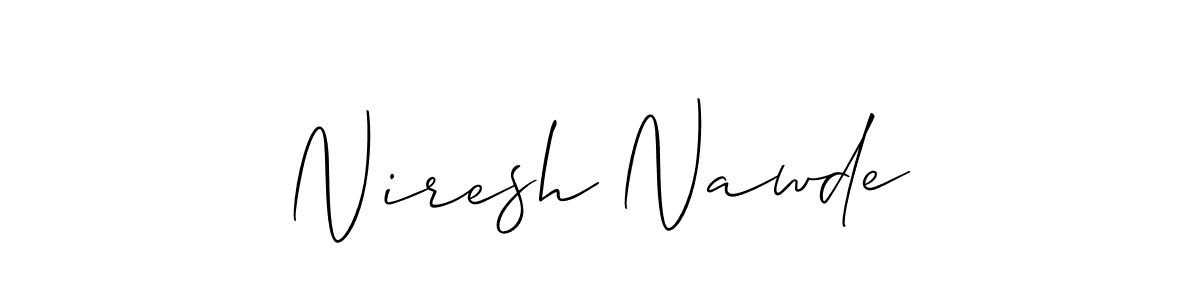 Check out images of Autograph of Niresh Nawde name. Actor Niresh Nawde Signature Style. Allison_Script is a professional sign style online. Niresh Nawde signature style 2 images and pictures png