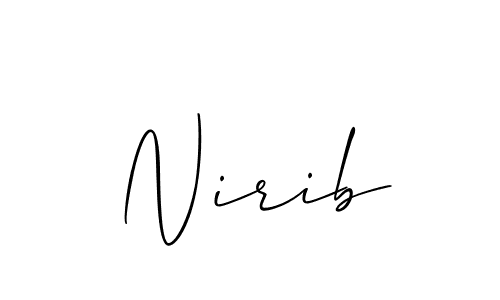Create a beautiful signature design for name Nirib. With this signature (Allison_Script) fonts, you can make a handwritten signature for free. Nirib signature style 2 images and pictures png