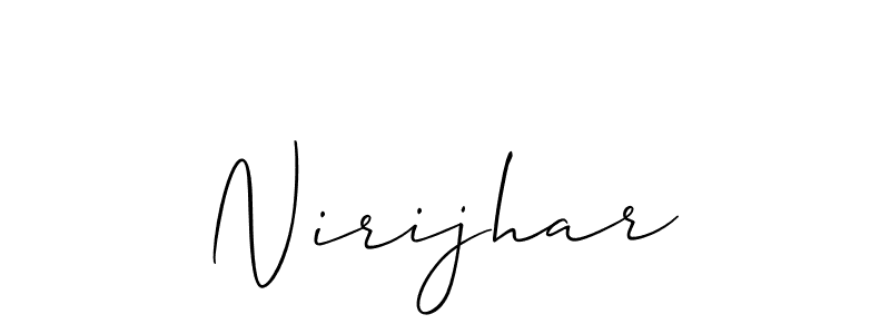 The best way (Allison_Script) to make a short signature is to pick only two or three words in your name. The name Nirijhar include a total of six letters. For converting this name. Nirijhar signature style 2 images and pictures png