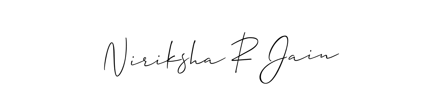 You can use this online signature creator to create a handwritten signature for the name Niriksha R Jain. This is the best online autograph maker. Niriksha R Jain signature style 2 images and pictures png