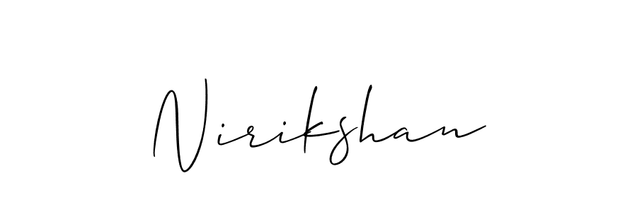 Best and Professional Signature Style for Nirikshan. Allison_Script Best Signature Style Collection. Nirikshan signature style 2 images and pictures png