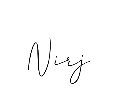 Design your own signature with our free online signature maker. With this signature software, you can create a handwritten (Allison_Script) signature for name Nirj. Nirj signature style 2 images and pictures png
