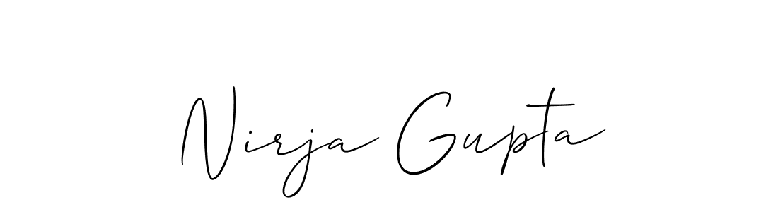 Similarly Allison_Script is the best handwritten signature design. Signature creator online .You can use it as an online autograph creator for name Nirja Gupta. Nirja Gupta signature style 2 images and pictures png