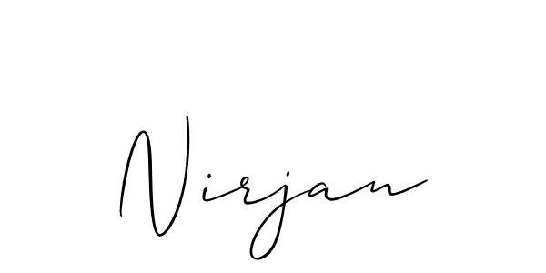 How to make Nirjan signature? Allison_Script is a professional autograph style. Create handwritten signature for Nirjan name. Nirjan signature style 2 images and pictures png