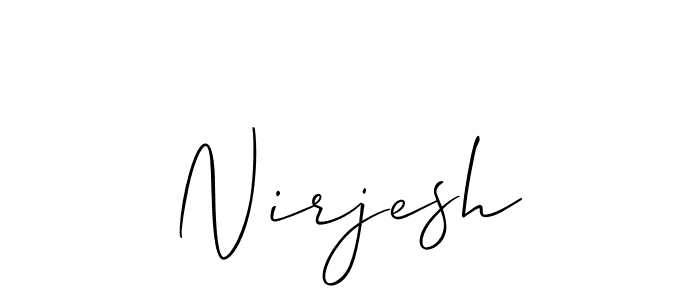 How to Draw Nirjesh signature style? Allison_Script is a latest design signature styles for name Nirjesh. Nirjesh signature style 2 images and pictures png