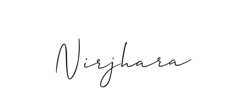 Also You can easily find your signature by using the search form. We will create Nirjhara name handwritten signature images for you free of cost using Allison_Script sign style. Nirjhara signature style 2 images and pictures png