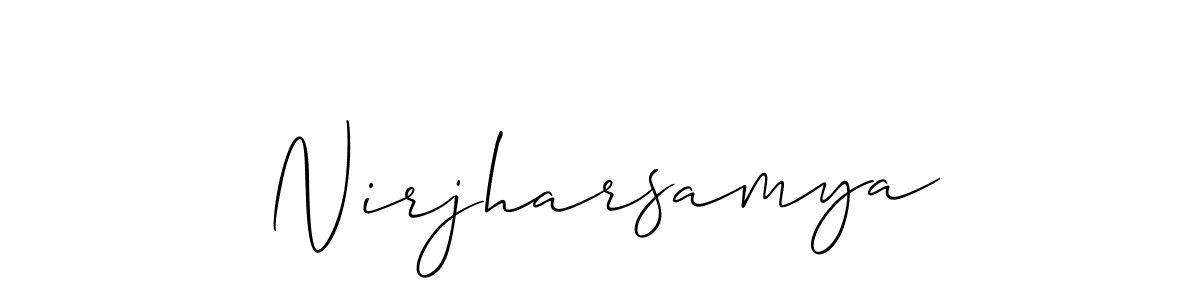 How to Draw Nirjharsamya signature style? Allison_Script is a latest design signature styles for name Nirjharsamya. Nirjharsamya signature style 2 images and pictures png