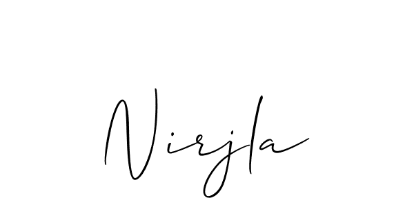 Similarly Allison_Script is the best handwritten signature design. Signature creator online .You can use it as an online autograph creator for name Nirjla. Nirjla signature style 2 images and pictures png