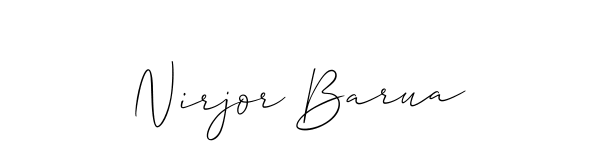 Make a short Nirjor Barua signature style. Manage your documents anywhere anytime using Allison_Script. Create and add eSignatures, submit forms, share and send files easily. Nirjor Barua signature style 2 images and pictures png