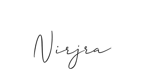 How to make Nirjra name signature. Use Allison_Script style for creating short signs online. This is the latest handwritten sign. Nirjra signature style 2 images and pictures png