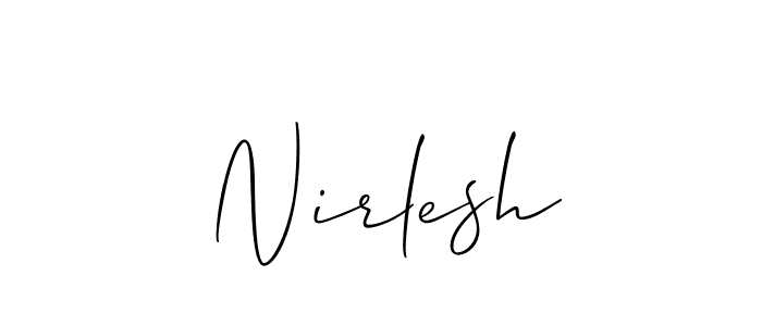The best way (Allison_Script) to make a short signature is to pick only two or three words in your name. The name Nirlesh include a total of six letters. For converting this name. Nirlesh signature style 2 images and pictures png