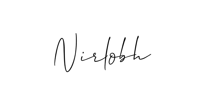 Make a beautiful signature design for name Nirlobh. Use this online signature maker to create a handwritten signature for free. Nirlobh signature style 2 images and pictures png