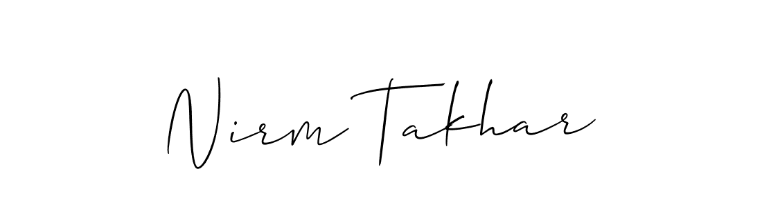 Check out images of Autograph of Nirm Takhar name. Actor Nirm Takhar Signature Style. Allison_Script is a professional sign style online. Nirm Takhar signature style 2 images and pictures png