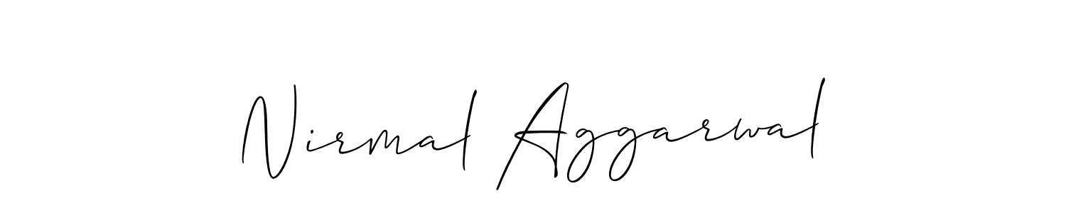 Make a short Nirmal Aggarwal signature style. Manage your documents anywhere anytime using Allison_Script. Create and add eSignatures, submit forms, share and send files easily. Nirmal Aggarwal signature style 2 images and pictures png