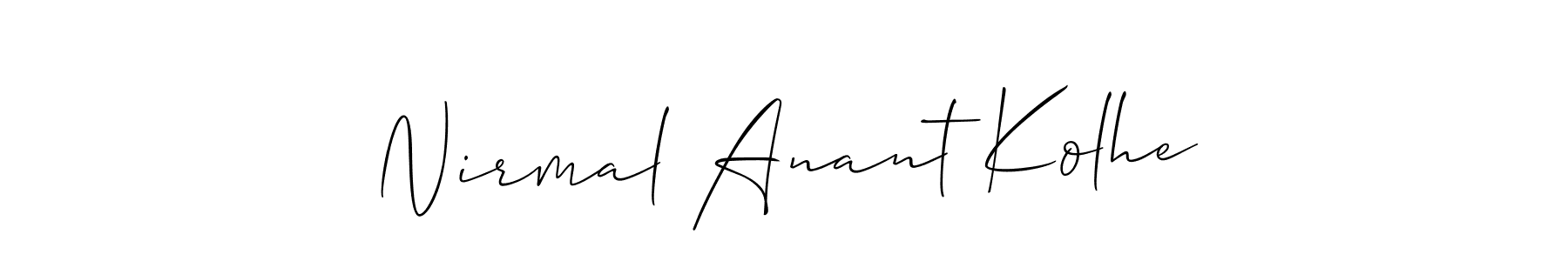 Make a beautiful signature design for name Nirmal Anant Kolhe. Use this online signature maker to create a handwritten signature for free. Nirmal Anant Kolhe signature style 2 images and pictures png