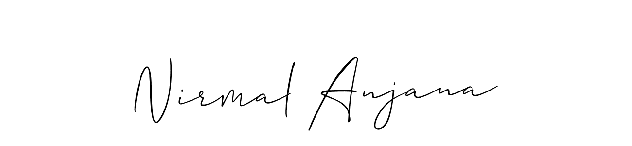 Make a beautiful signature design for name Nirmal Anjana. With this signature (Allison_Script) style, you can create a handwritten signature for free. Nirmal Anjana signature style 2 images and pictures png