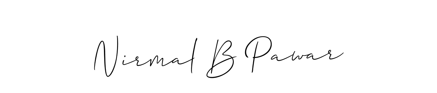 Use a signature maker to create a handwritten signature online. With this signature software, you can design (Allison_Script) your own signature for name Nirmal B Pawar. Nirmal B Pawar signature style 2 images and pictures png