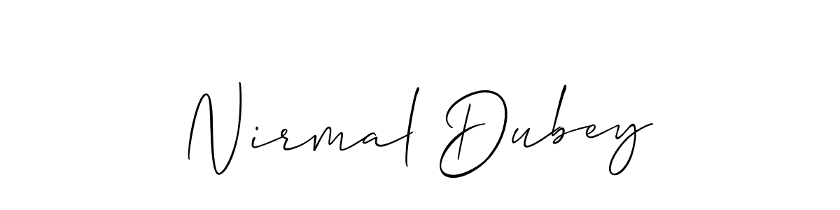 Allison_Script is a professional signature style that is perfect for those who want to add a touch of class to their signature. It is also a great choice for those who want to make their signature more unique. Get Nirmal Dubey name to fancy signature for free. Nirmal Dubey signature style 2 images and pictures png