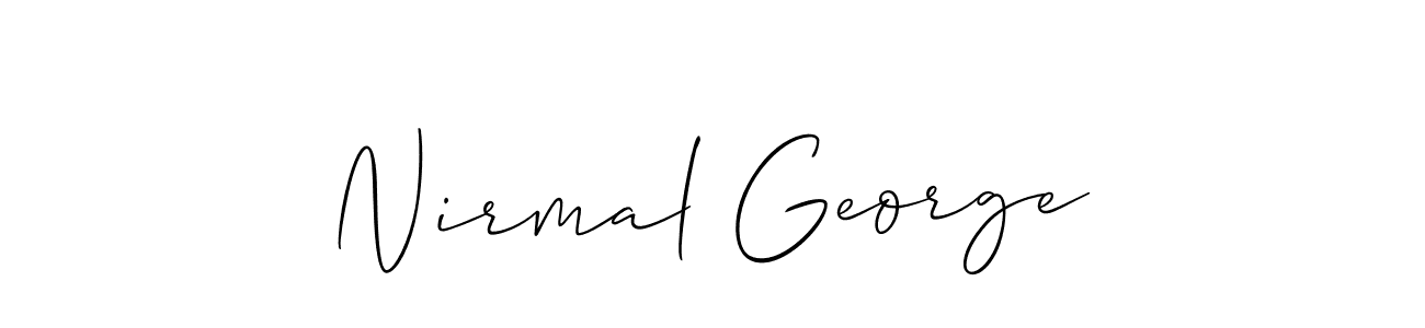 Similarly Allison_Script is the best handwritten signature design. Signature creator online .You can use it as an online autograph creator for name Nirmal George. Nirmal George signature style 2 images and pictures png