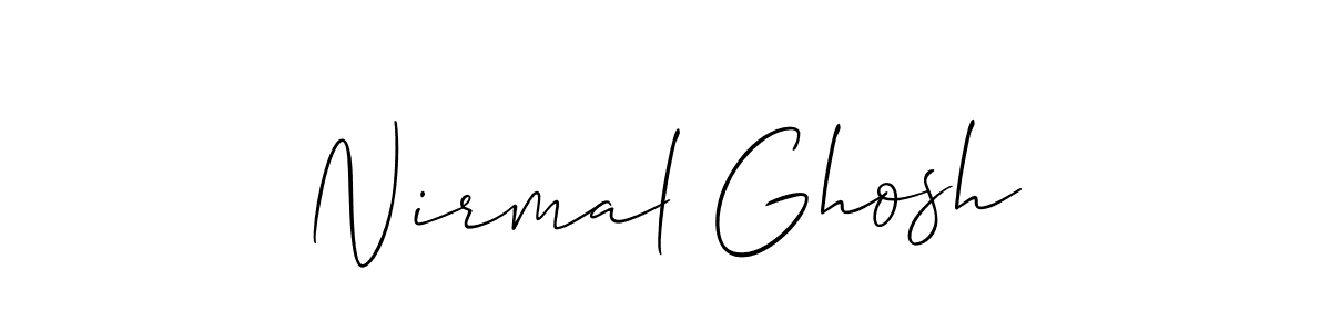 Make a beautiful signature design for name Nirmal Ghosh. With this signature (Allison_Script) style, you can create a handwritten signature for free. Nirmal Ghosh signature style 2 images and pictures png